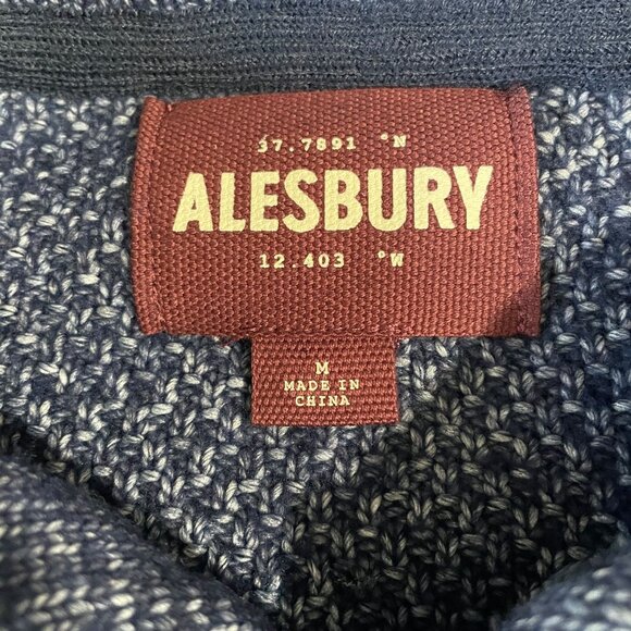 Alesbury Blue Half Zip Sweater NWOT Cabin Core Outdoorscore Minimalist Medium - Picture 3 of 9